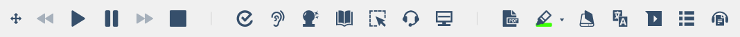 Icons on the read and write toolbar