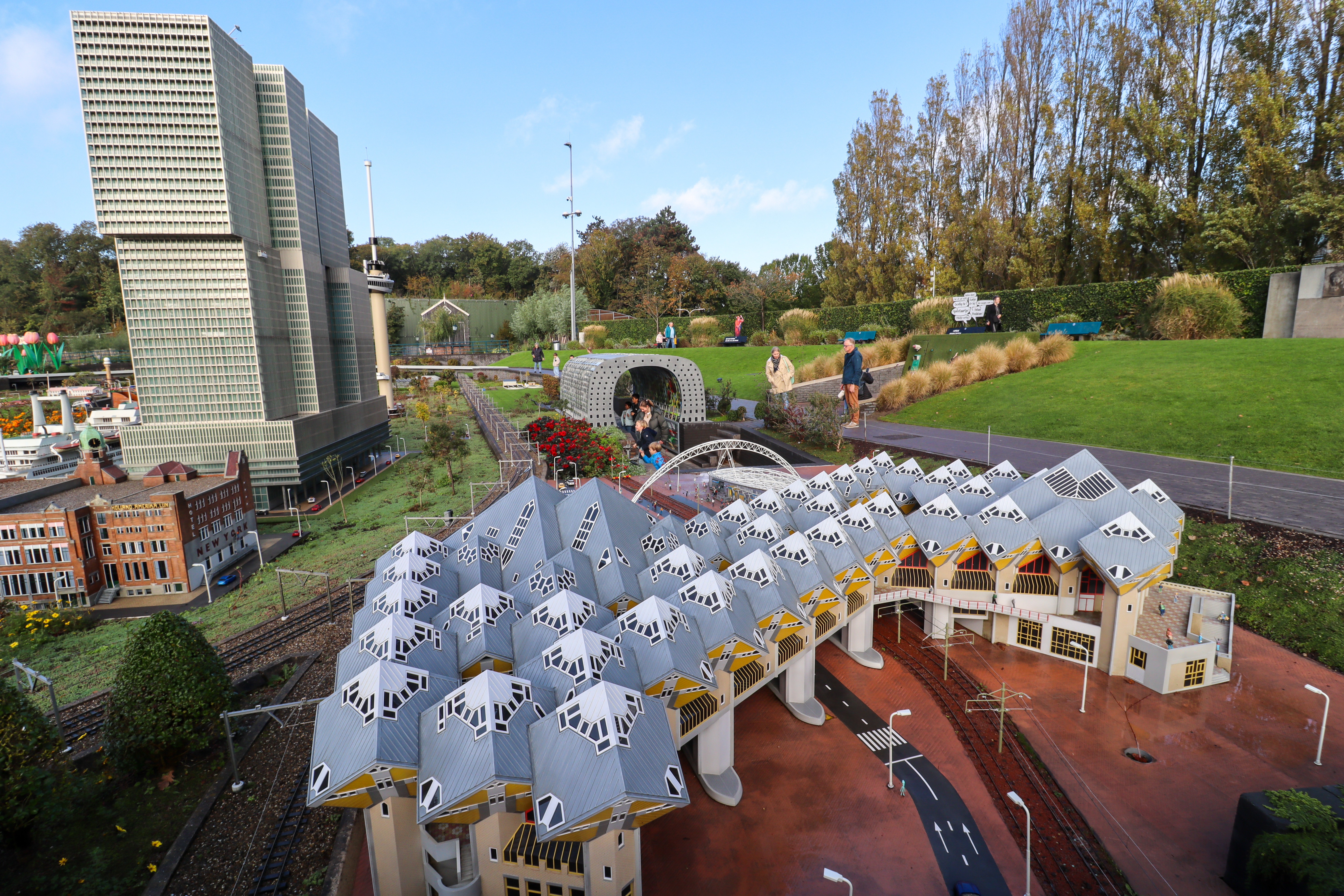 Miniature cube houses and market hall